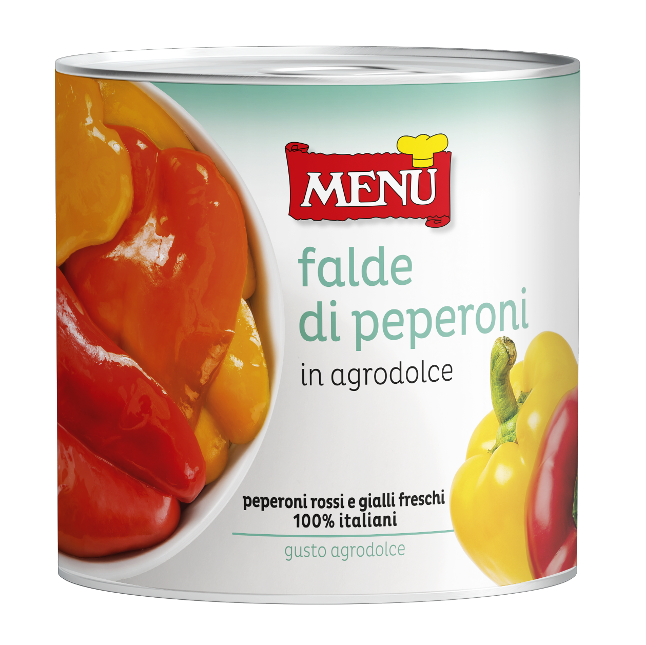 Falde di peperoni in agrodolce (Pimientos en agridulce cortados en cuartos) Lata de 2550 g p. n.