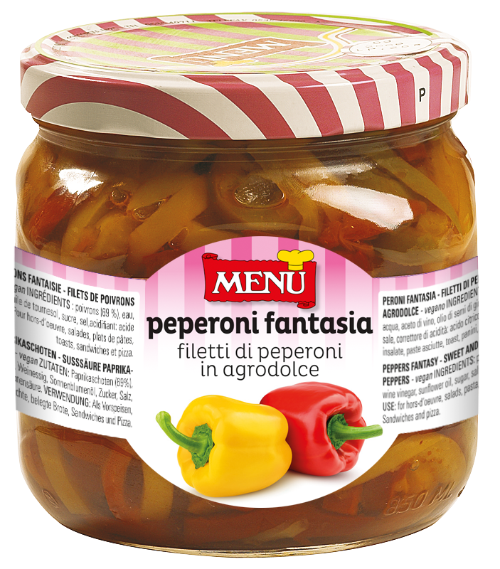 Peperoni fantasia Vaso vetro 810 g pn.