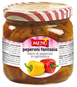 Peperoni fantasia - “Fantasia” Sweet and Sour Peppers Glass jar 810 g nt. wt.