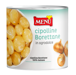 Cipolline in agrodolce (Cebollitas Borettane en agridulce) Lata de 2550 g p. n.
