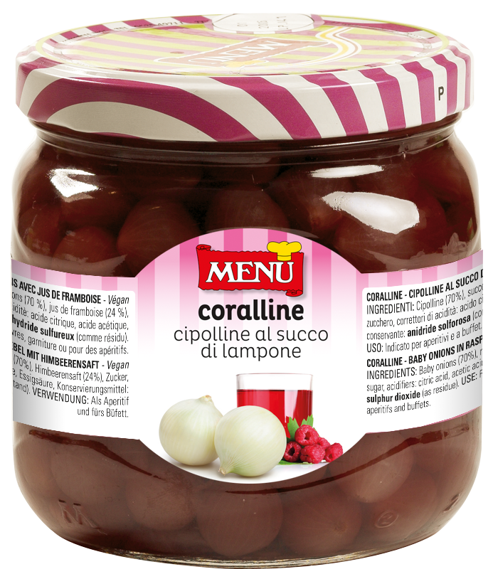 Coralline - Pearl onions Glass jar 820 g nt. wt.