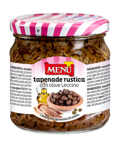 Tapenade rustica (Sauce Tapenade rustique) 390 g poids net – Pot en verre