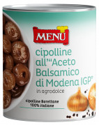 Cipolline all’aceto balsamico di Modena I.G.P. (Petits oignons au vinaigre balsamique de Modène IGP)