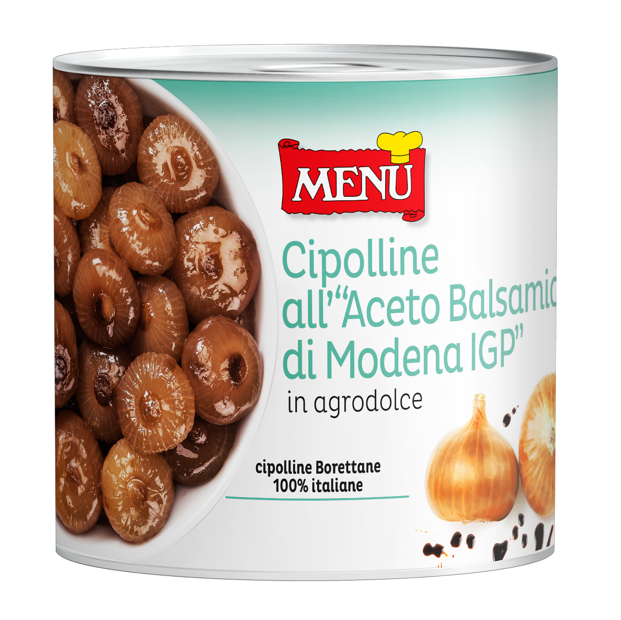 Cipolline all’aceto balsamico di Modena I.G.P. Scat. 2600 g pn.
