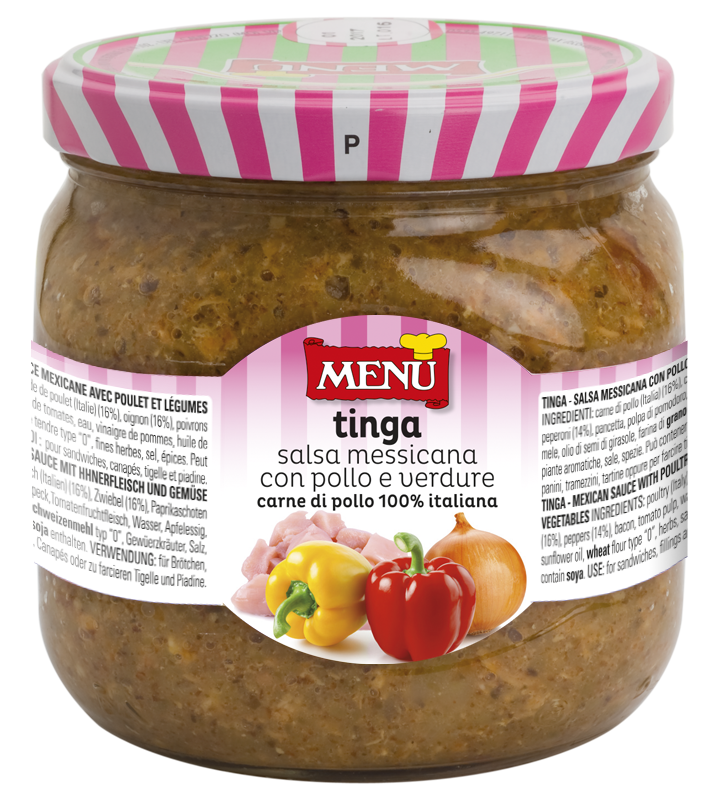 Tinga Pot en verre 800 g poids net