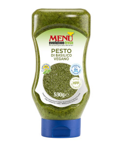 Pesto di basilico vegano (Vegan Basil Pesto) Top-down squeeze bottle  530 g nt. wt.