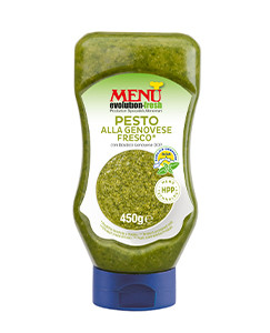 Pesto alla genovese fresco (Frisches Pesto "alla Genovese") 450 g - Top-Down-Flasche
