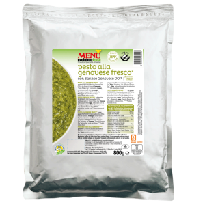 Pesto alla genovese fresco con Basilico Genovese DOP Busta alluminata 800 g pn.