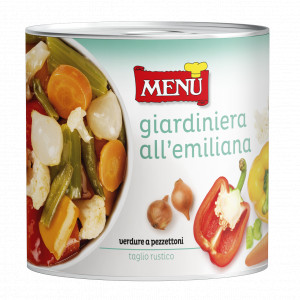 Giardiniera all’Emiliana (Buntes eingelegtes Gemüse nach emilianischer Art) Nettogewicht 2600 g - Evolution Steel Box (ESB)