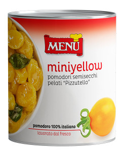 Mini Yellow pomodori semisecchi pelati Pizzutello 800 g pn. - Evolution Steel Box (ESB)