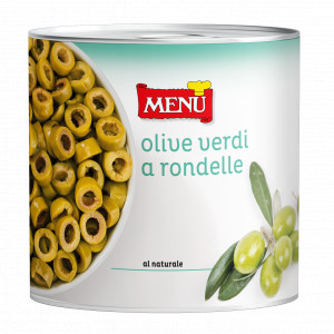 Olive verdi a rondelle (Olives vertes en rondelles) Boîte 2 500 g poids net