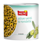 Olive verdi a rondelle (Grüne Oliven in Scheiben)