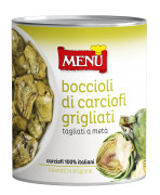 Boccioli di carciofi Grigliati -  Grilled artichokes hearts halved