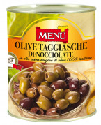 Olive taggiasche denocciolate (Taggiasca-Oliven, entsteint)