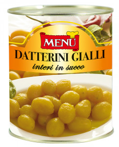 Datterini gialli interi in succo - Yellow cherry tomatoes in juice Tin 800 g nt. wt.