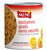 Datterini gialli semisecchi in olio di semi di girasole - Semi dried yellow grape tomatoes in sunflower seeds oil