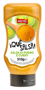 Salsa di porro e curry (Leek and curry sauce) Top-down squeeze bottle 510 g nt. wt.