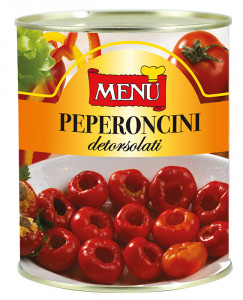 Peperoncini detorsolati - Cored Chilli Peppers Tin 790 g nt. wt.