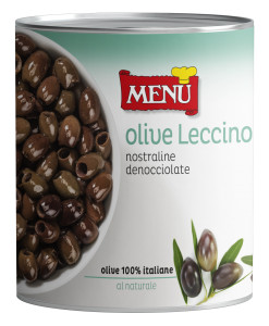 Olive Leccino denocciolate - Pitted Leccino Olives Tin 790 g nt. wt.