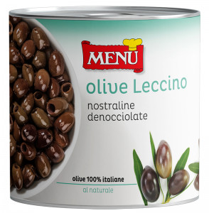 Olive Leccino denocciolate - Pitted Leccino Olives Tin 2500 g nt. wt.