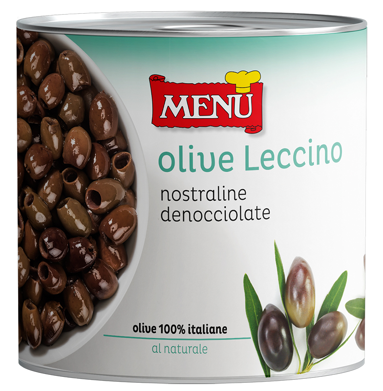 Olive Leccino Nostraline denocciolate - Pitted Leccino Olives Tin 2500 g nt. wt.
