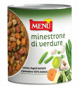 Minestrone di verdure (Sopa de verduras y legumbres) Lata de 850 g p. n.