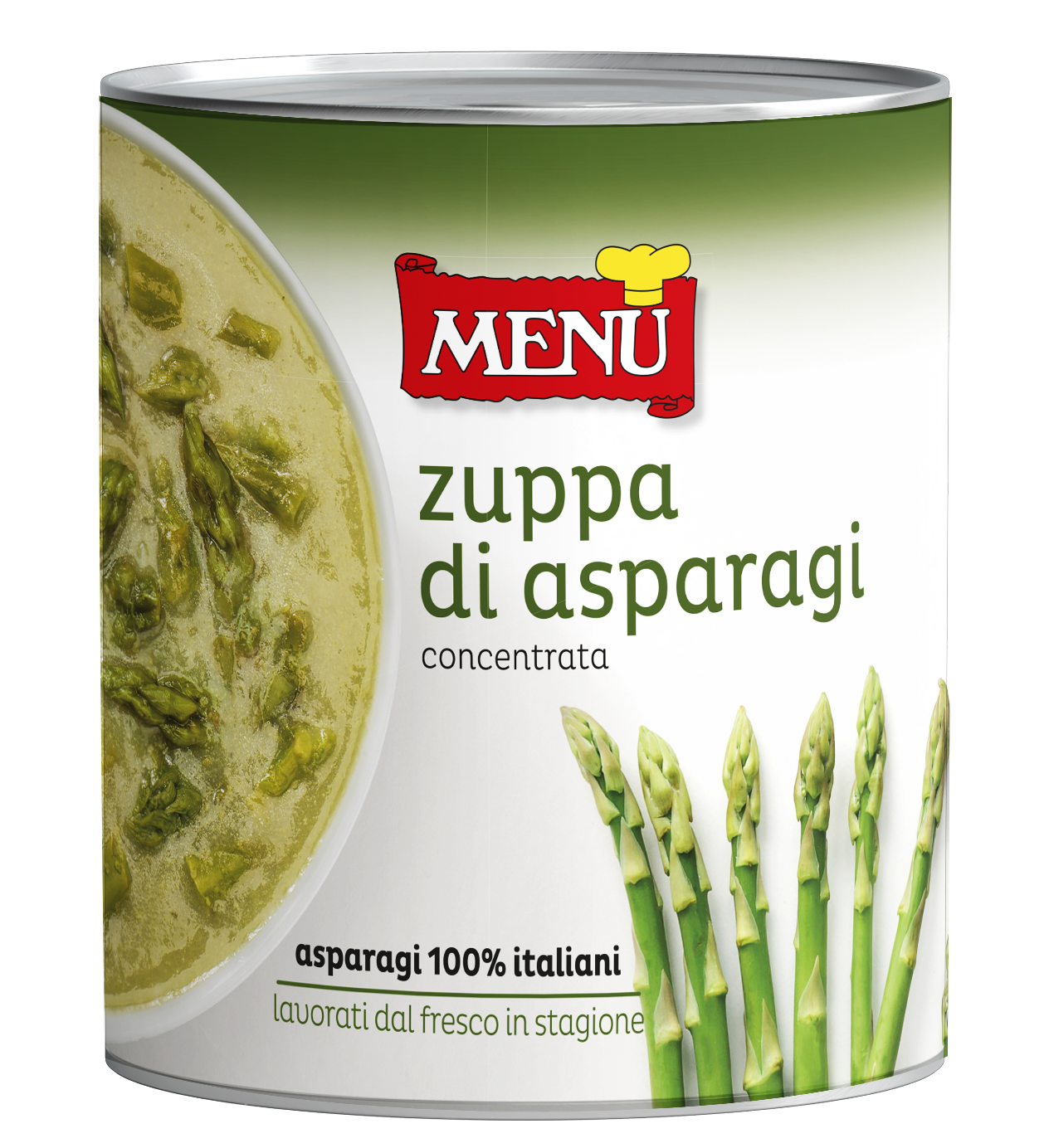 Zuppa di asparagi - Asparagus Soup Tin 820 g nt. wt.