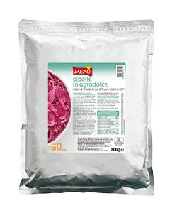 Cipolle in agrodolce - Süß-saure rote Zwiebel Aluverbundfolienbeutel Nettogewicht 800 g