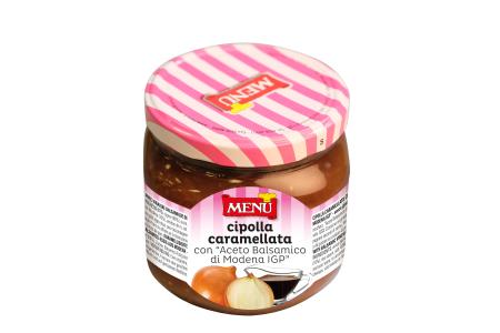 Cipolla Caramellata all'aceto balsamico di Modena I.G.P. (Caramelised onions in Balsamic Vinegar of Modena PGI) 800 gr glass jar