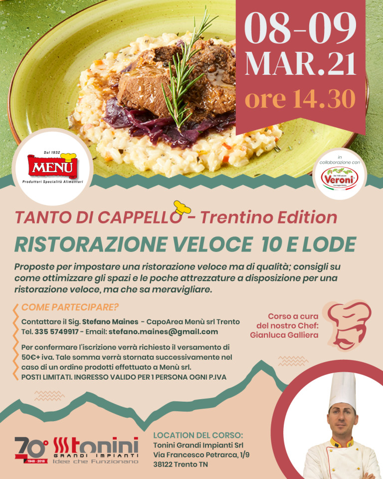 Ristorazione veloce 10 e lode - Tanto di Cappello - Trentino Edition