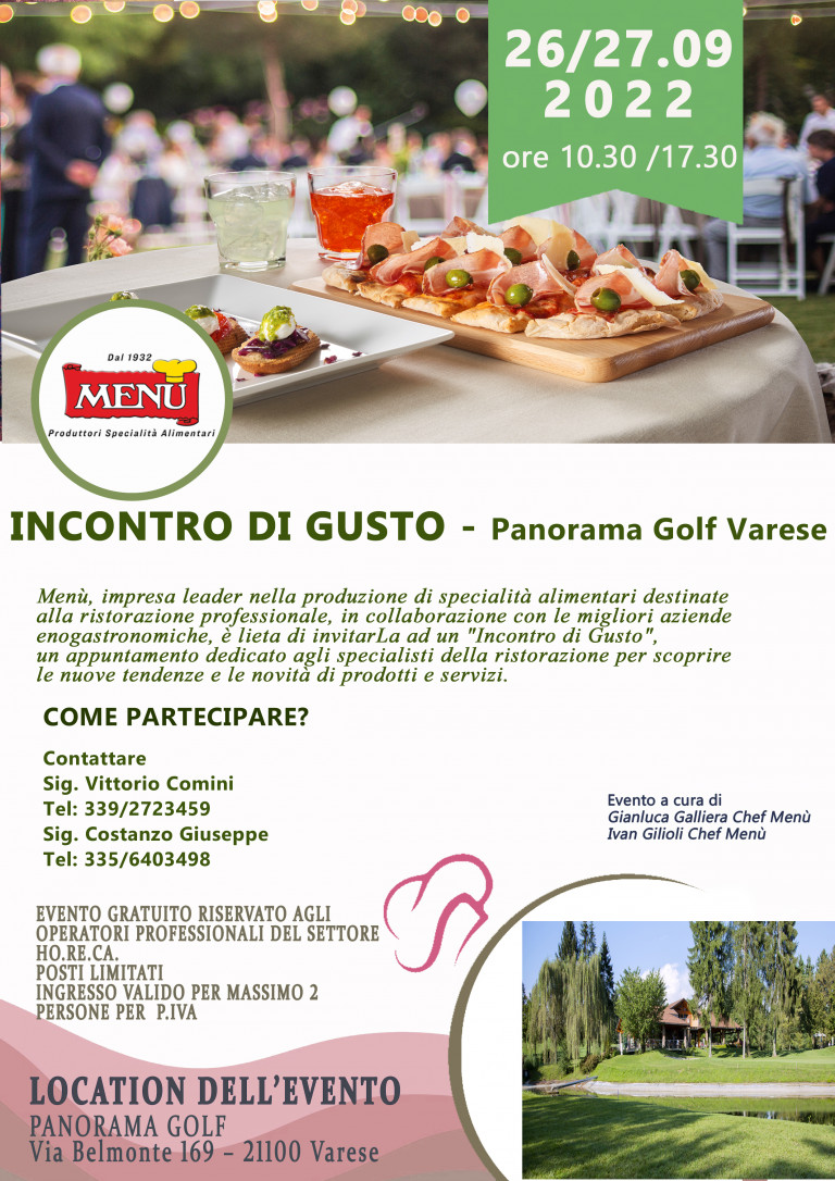 Incontro di Gusto - Panorama Golf Varese