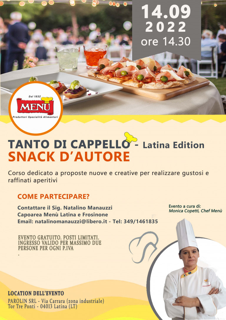 Snack d'autore - Tanto di Cappello - Latina Edition