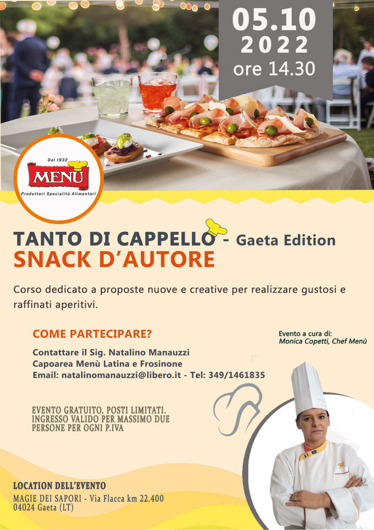 Snack d'autore - Tanto di Cappello - Gaeta Edition