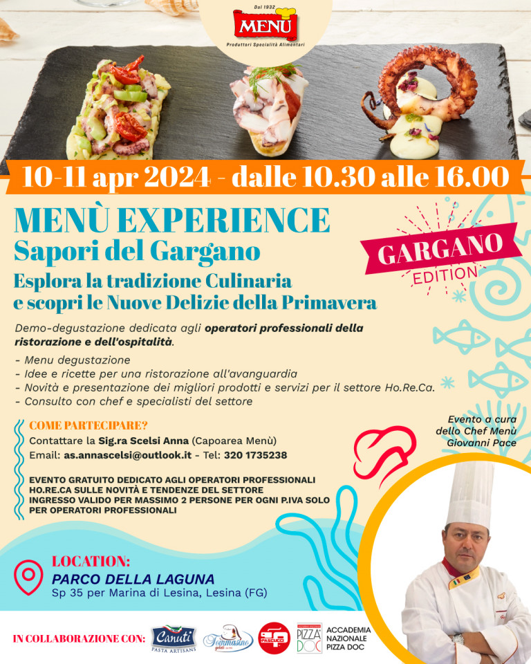 MENÙ EXPERIENCE - Gargano Edition