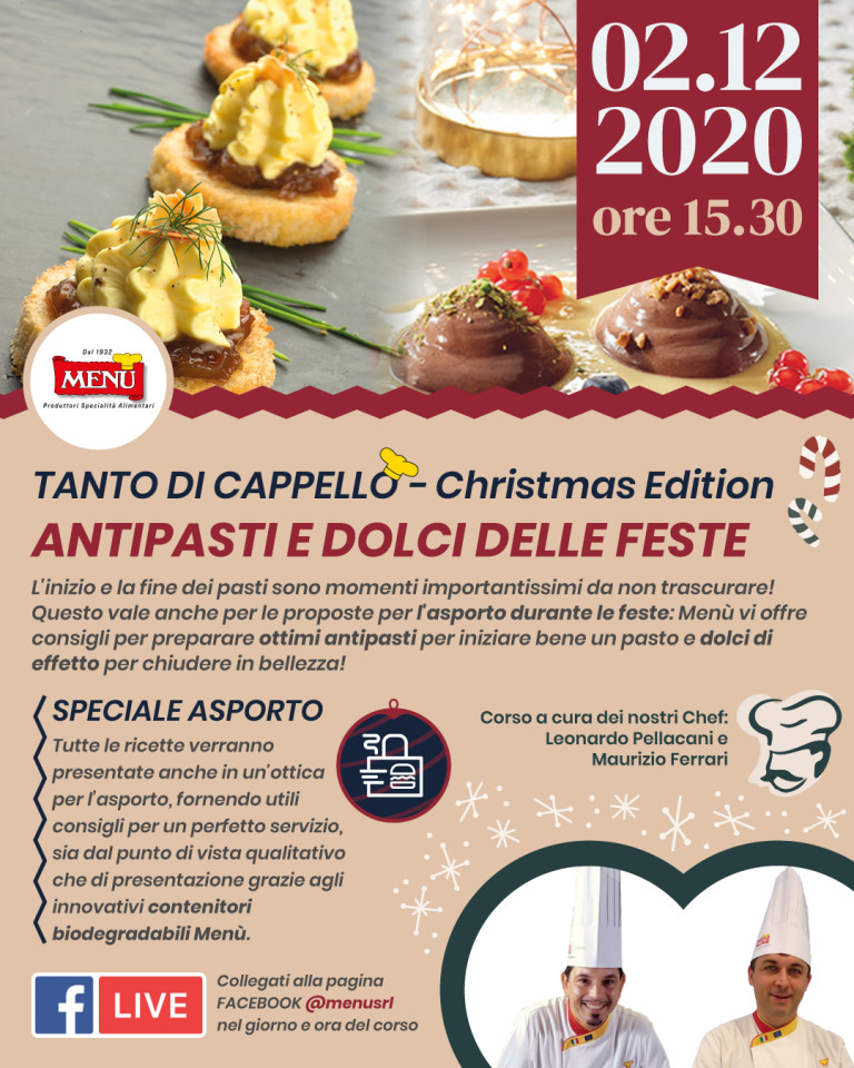 Antipasti e dolci delle feste - Diretta Facebook
