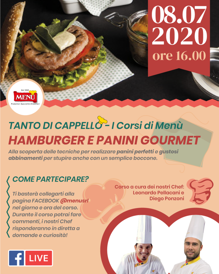 Hamburger e panini gourmet - Diretta Facebook