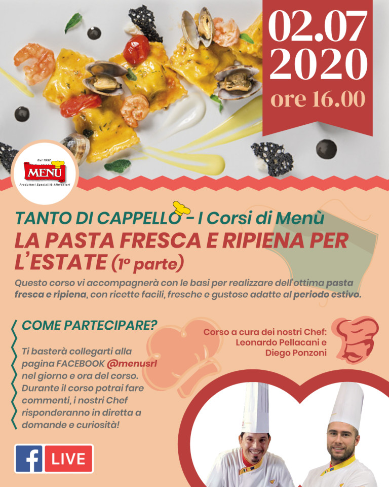 La pasta fresca e ripiena per l'estate (1 parte) - Diretta Facebook
