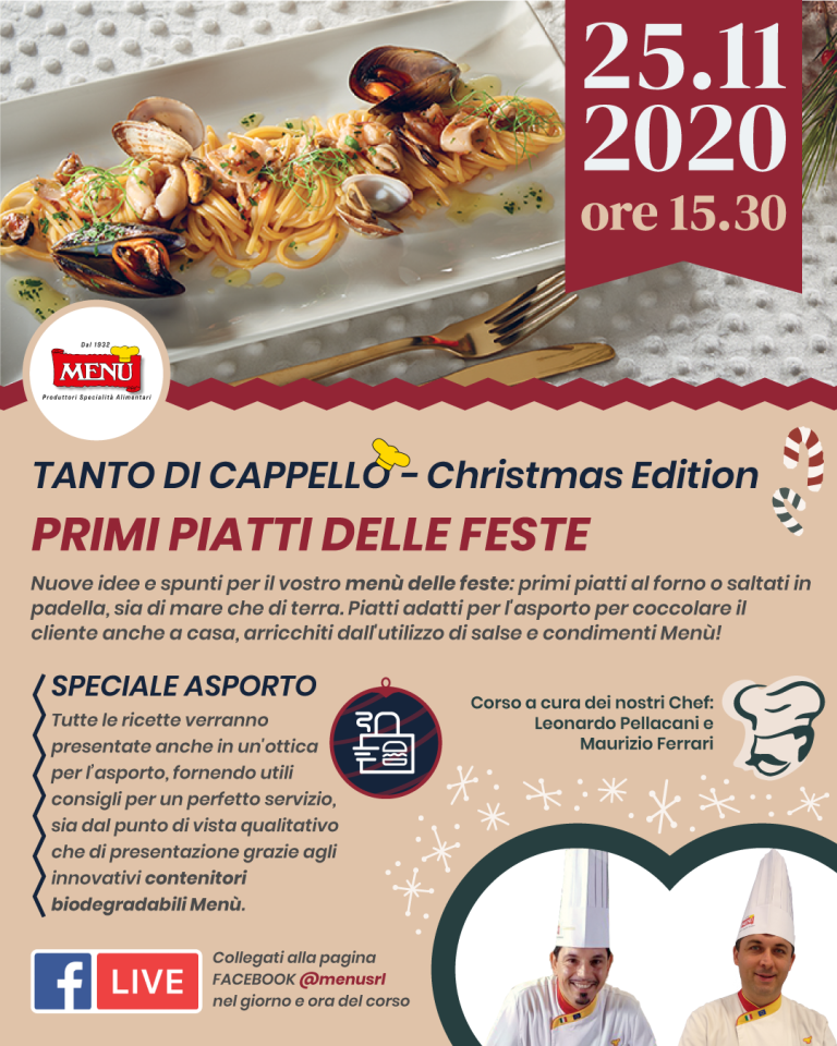 Primi piatti delle feste - Diretta Facebook