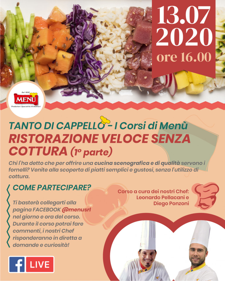 Ristorazione veloce senza cottura (1 parte) - Diretta Facebook