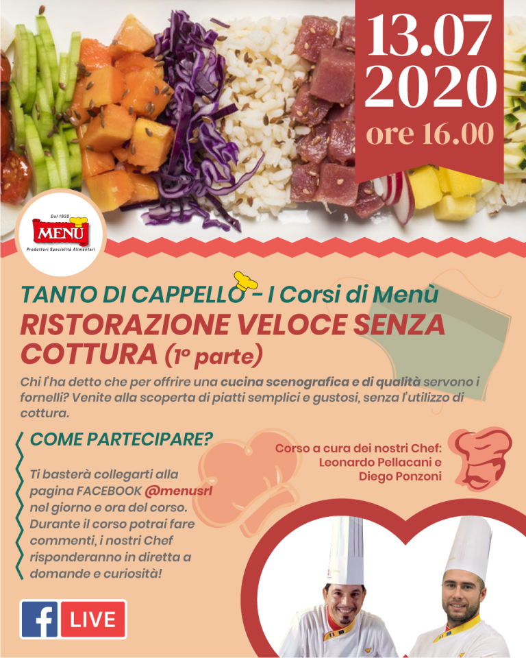 Ristorazione veloce senza cottura (1 parte) - Diretta Facebook