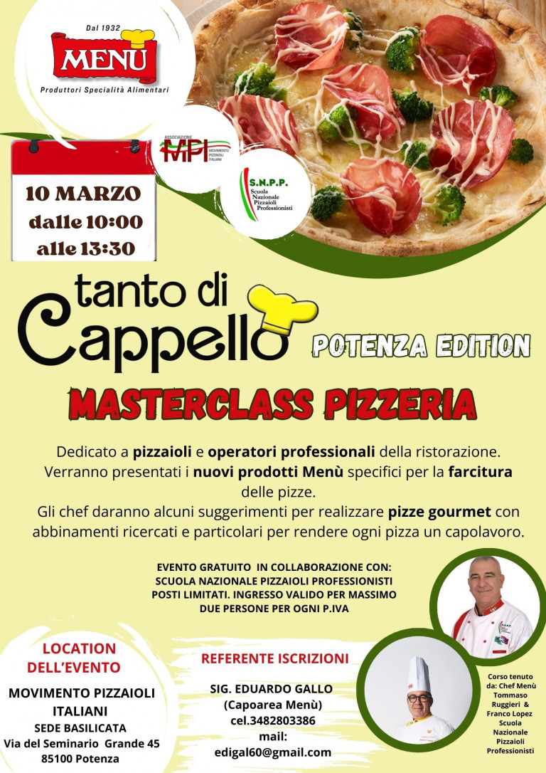 Masterclass Pizzeria - Tanto di Cappello - Potenza Edition