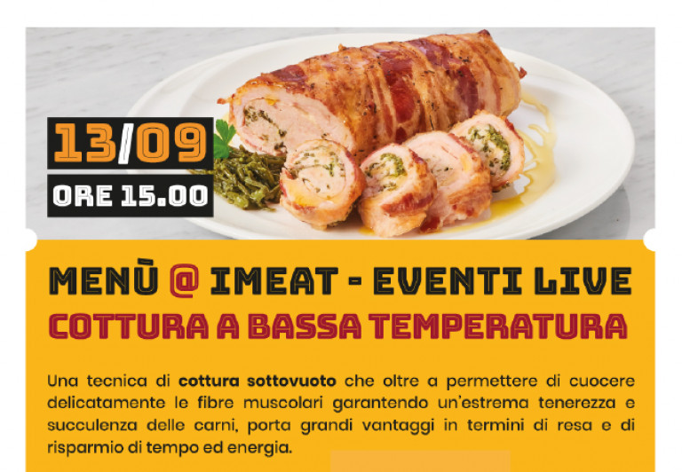 Cottura a bassa temperatura - Diretta Facebook - Menù@iMeat 2021