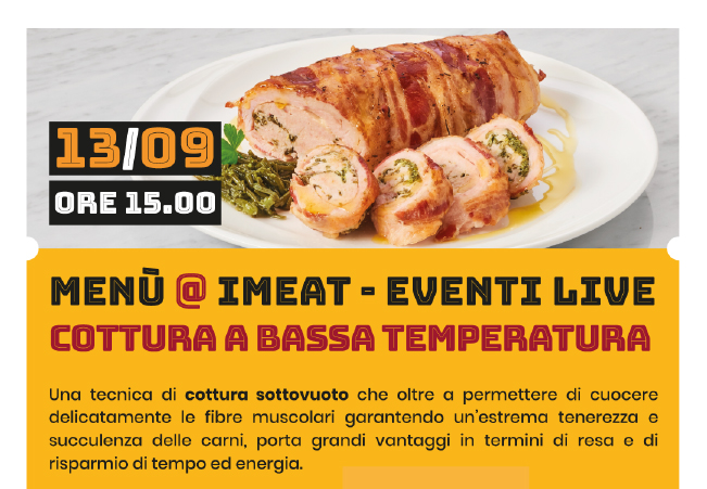 Cottura a bassa temperatura - Diretta Facebook - Menù@iMeat 2021