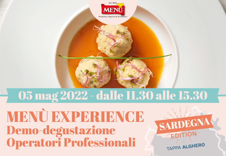 Menù Experience Demo-degustazione Operatori Professionali - Sardegna Edition - Tappa Alghero