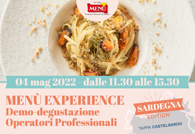Menù Experience Demo-degustazione Operatori Professionali - Sardegna Edition - Tappa Castelsardo