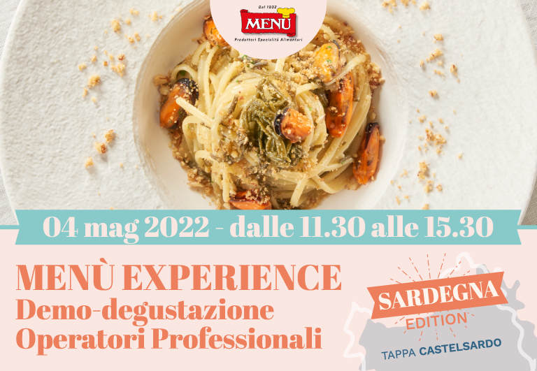 Menù Experience Demo-degustazione Operatori Professionali - Sardegna Edition - Tappa Castelsardo