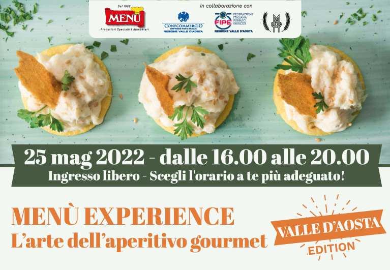 Menù Experience L'arte dell'aperitivo gourmet - Valle d'Aosta Edition