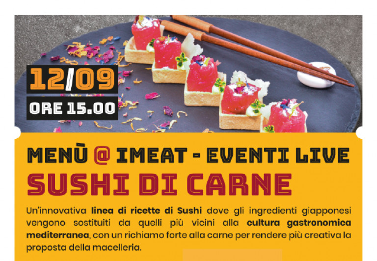 Sushi di carne - Diretta Facebook - Menù@iMeat 2021