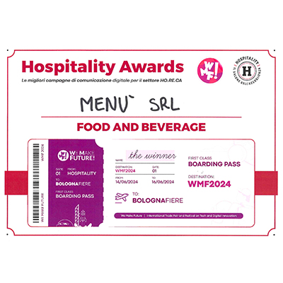 FRULLORO MENÙ VINCE L'HOSPITALITY AWARDS!
