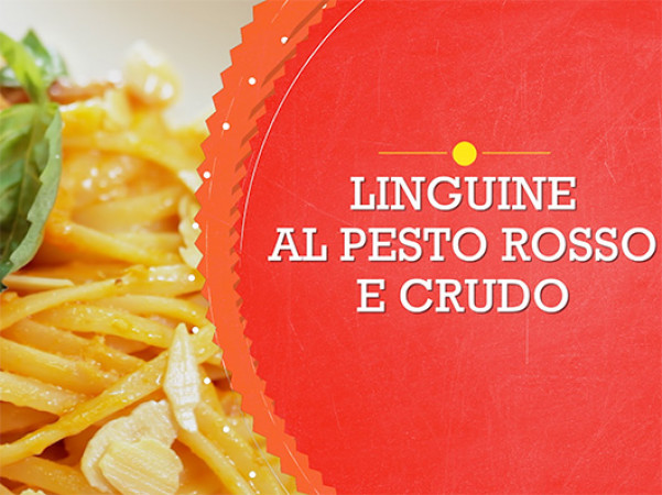 Linguine al pesto rosso e crudo - Scuola di Cucina
